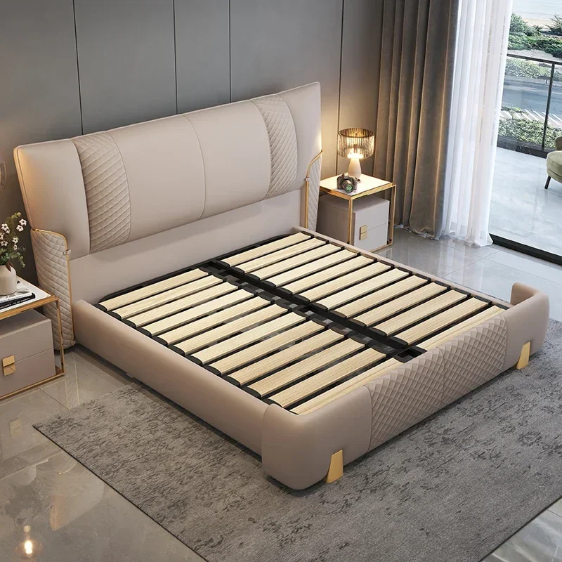 

King Size Beds 180x200cm Cadre De Lit Headboard Bed Racks And Frame ﻿ Double Bed Complete Bedroom Furniture Queen Beds On Offer