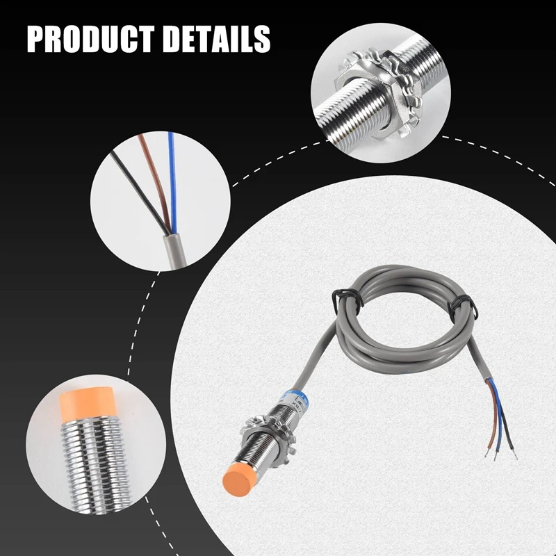 DC6-36V 300mA NPN NO 3-wire 4mm Tubular Inductive Proximity Sensor Switch LJ12A3-4-Z-BX-A25R