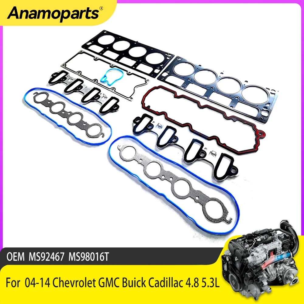 

Комплект прокладок головки для 04-14 Chevrolet GMC Buick Cadillac 4,8 5.3L