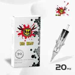 BIGWASP cartuchos de aguja para tatuajes, agujas RL, Cartucho de seguridad esterilizado desechable para máquinas de tatuaje, agarres, 20 unidades por lote