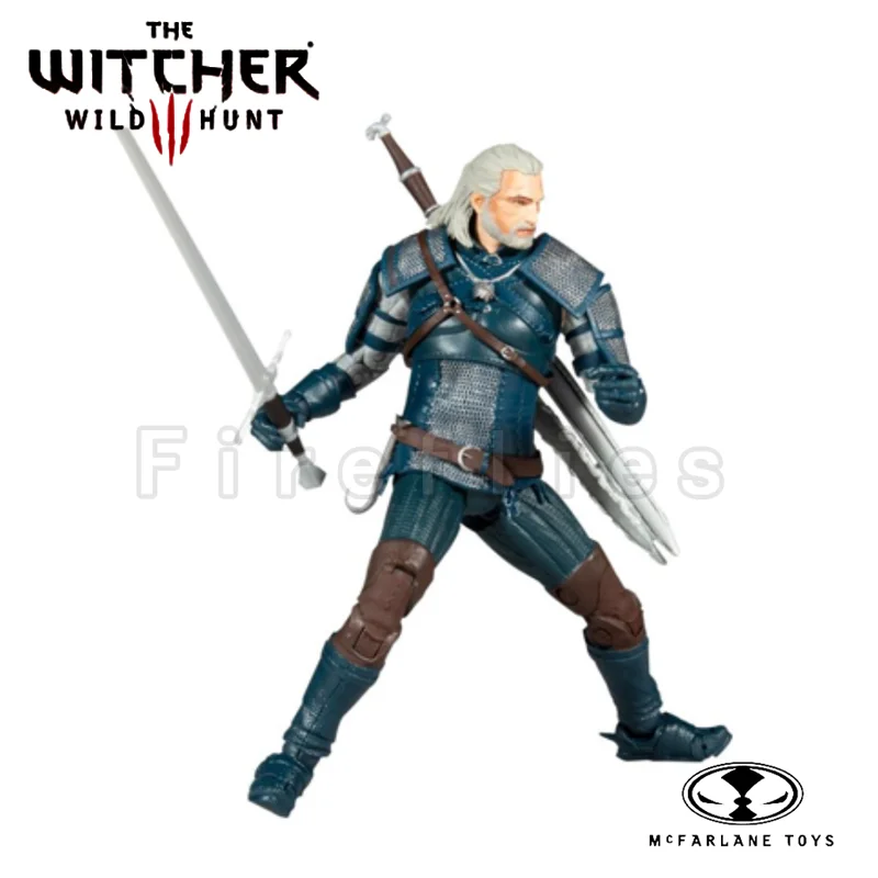 7inches McFARLANE Action Figure Wild Hunt Geralt Of Rivia (Viper Armor) Anime Model For Gift Free Shipping