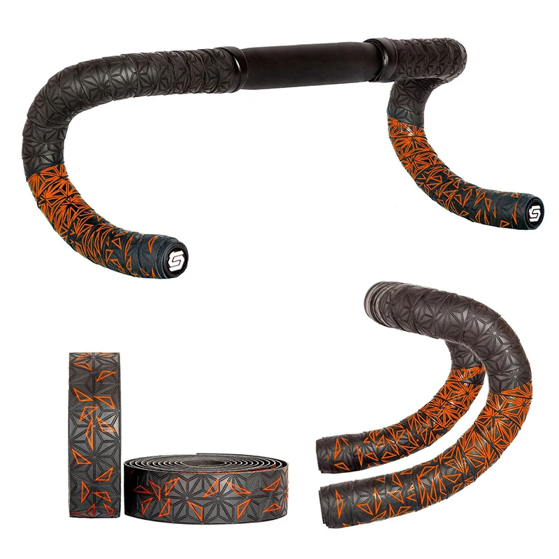 1 Paar Neues Fahrradlenkerband Zweifarbiges Rennrad-Lenkerband mit Chrysanthemenmuster EVA+PU Weiches Anti-Vibrations-Lenkerband Langlebiges Lenkerband – Detail 33