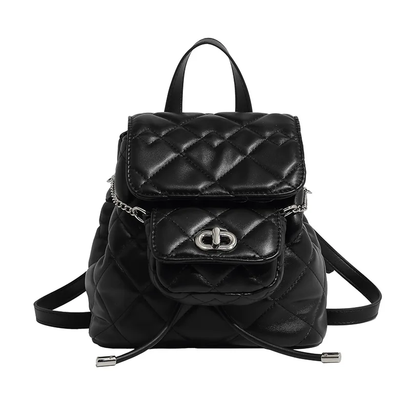 

Women's Fashion Backpack Minimalist Design 2025 Summer Trendy Chain Strap Backpack Lightweight Waterproof Small Casual Daypack