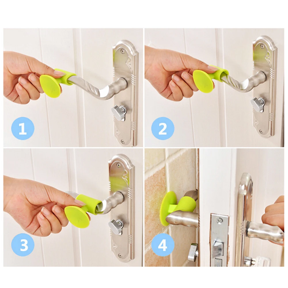 Suction Cup Type Door Stop Door Self Adhesive Wall Protectors Anti-Collision Door Handle Crash Pad Reduce Noise Home Improvement