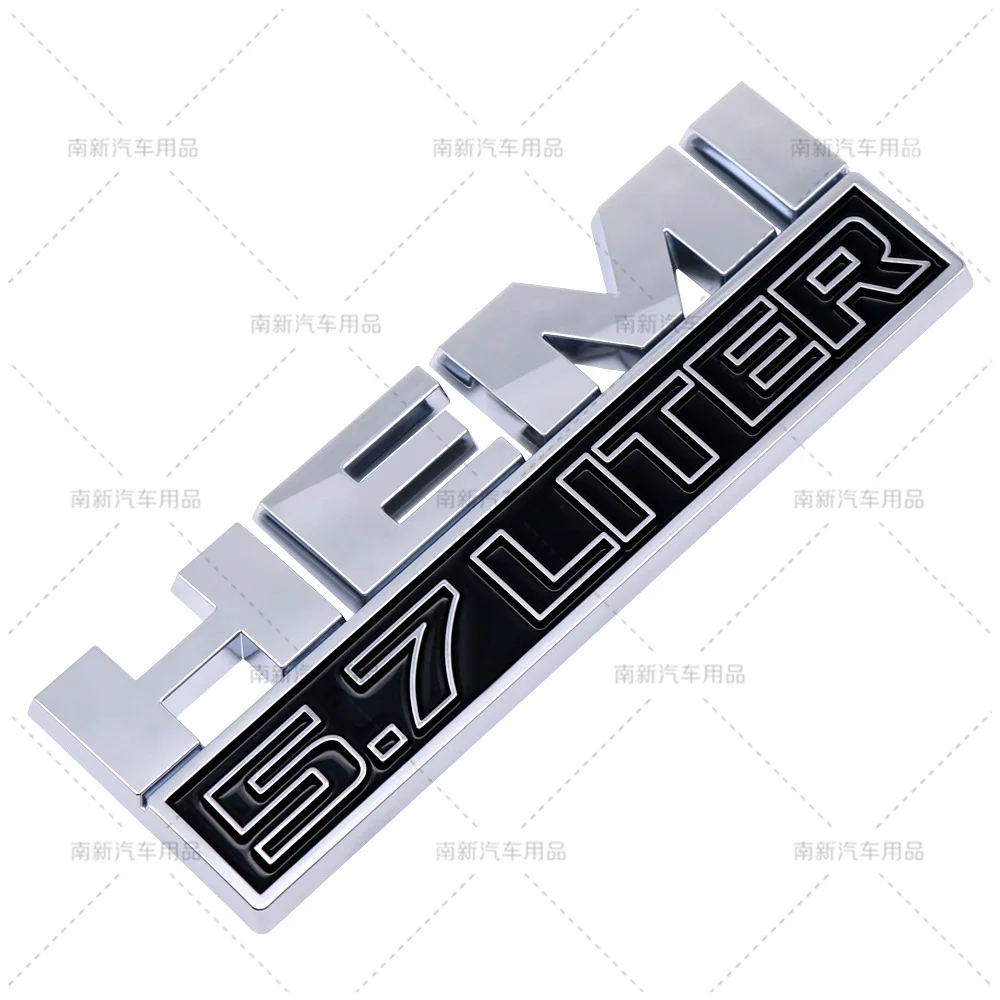 Big Size ABS Hemi 5.7 Liter Car Body Sticker 6.4 Liter Badge Emblem Rear Trunk Decal for Charger Dart Durango Avenger Challenger