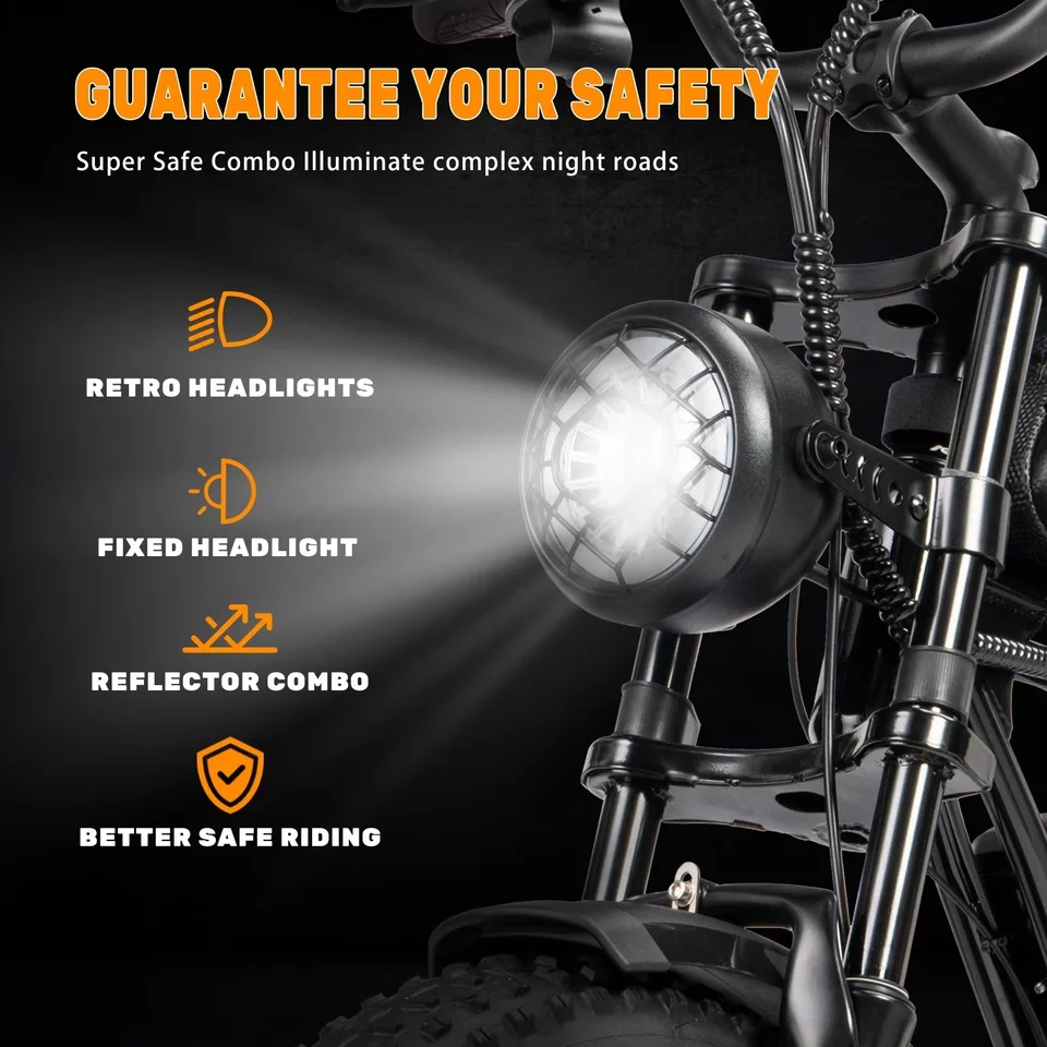 YVY K20 Electric Bike for Adults 1500W 33MPH 48V 20Ah Removable Battery 20" for Mountains Sand Fat Tire Ebike Motorcycle image 5