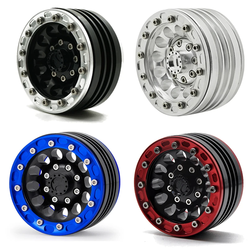 

1Pcs CNC Aluminum Alloy 1.9inch Beadlock Wheel Rim for 1/10 RC Crawler Car Axial SCX10 90046 TRX4 Defender RC4WD D90 Bronco Hub