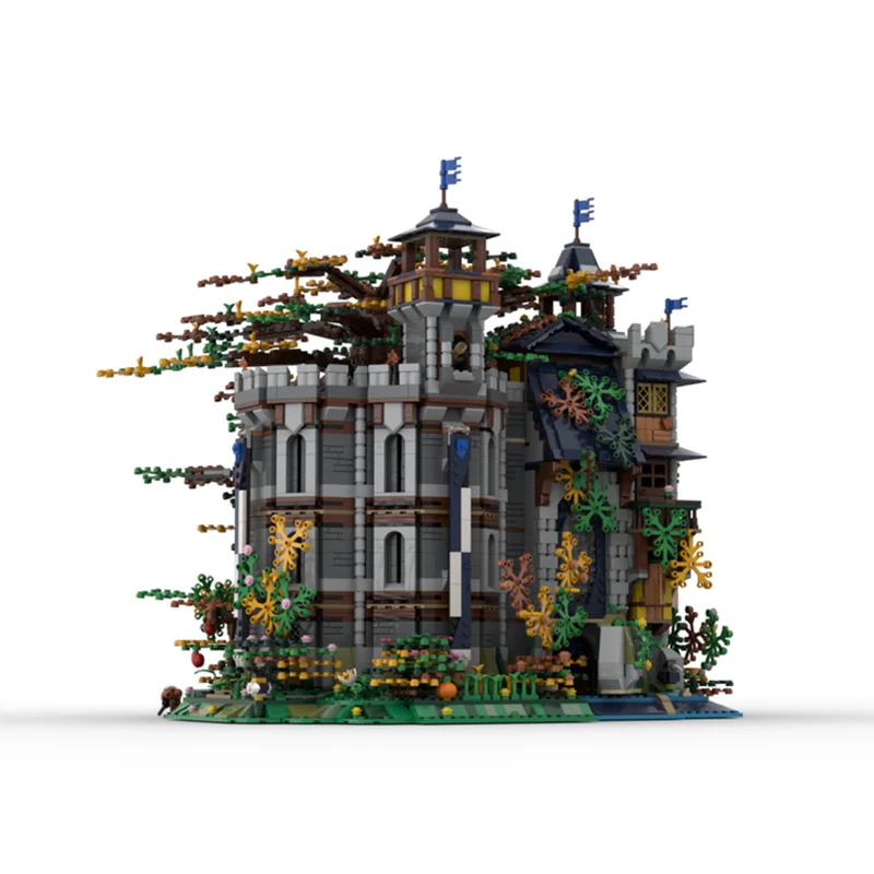 Medieval Castle Model Moc Building Bricks Tree of Life Castle Model Technology Modular Blocks Gifts Christmas Toys DlY Assembly
