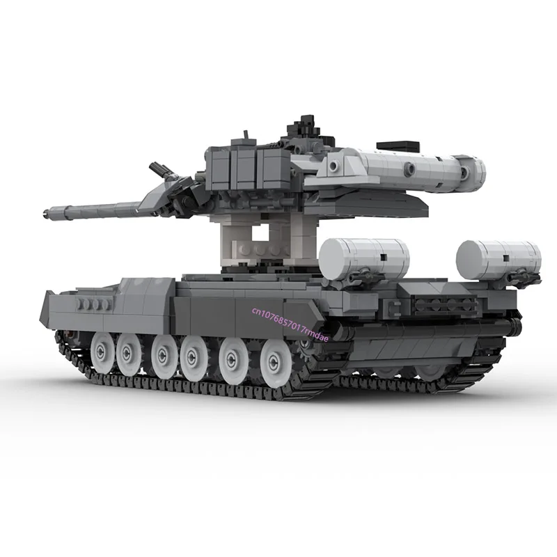 982 Uds WW2 militar MOC 1:35 escala T-80U MBT modelo de tanque de batalla principal ideas creativas juguete para regalo para niños de alta tecnología bloques de coches blindados