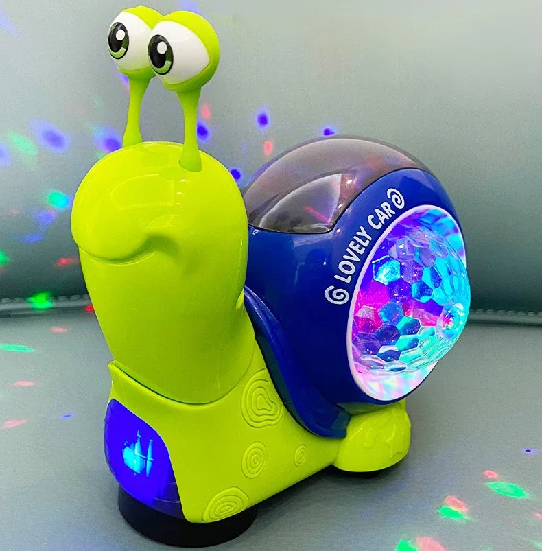 Baby Electric Music Toys Snail Walking  Music Light Projection kids toy Education cartoon toy boys girls birthday gifts hot sell