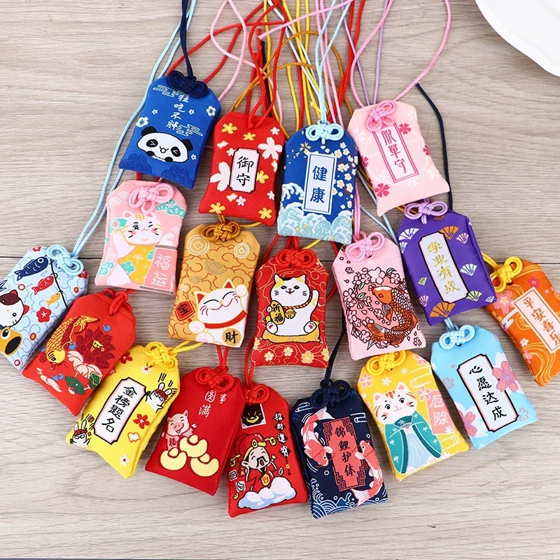 Colgante de talismán de guardia de salud y belleza de la fortuna, oración japonesa Omamori, 1 ud.