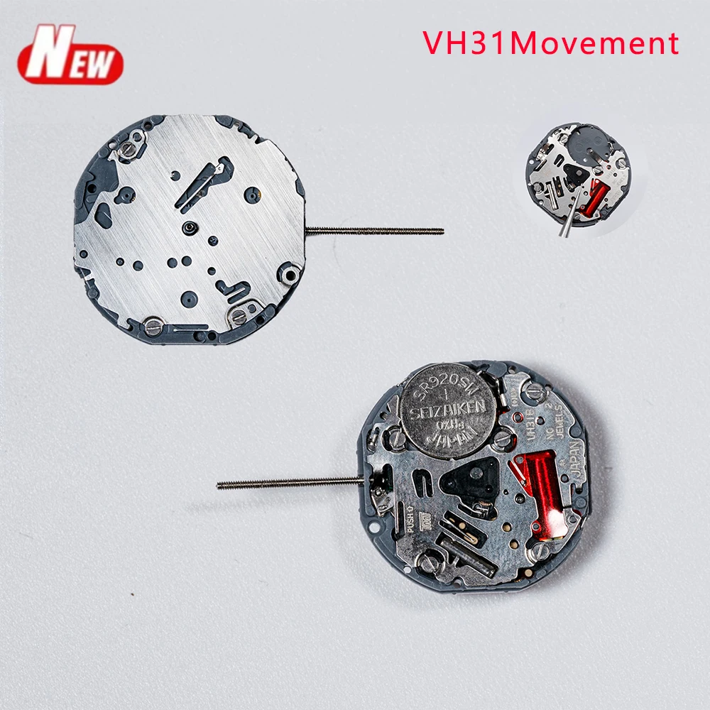 VH31 Sweep Second 3 Hands Japan Quartz Movement Tmi Watch Caliber Vh31b 110 ½ Ligne Quartz Watch Movement Three Hands1/4 Sec