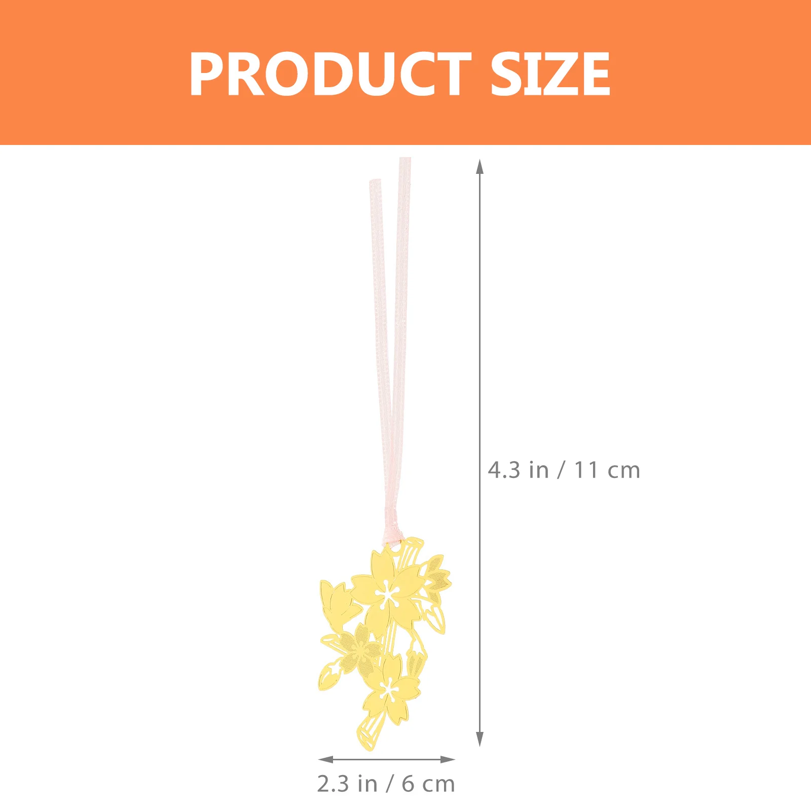 6Pcs Brass Cherry Blossom Bookmarks Hollow Delicate Page Markers Elegant Book Clips Novel Design Reading Accessories
