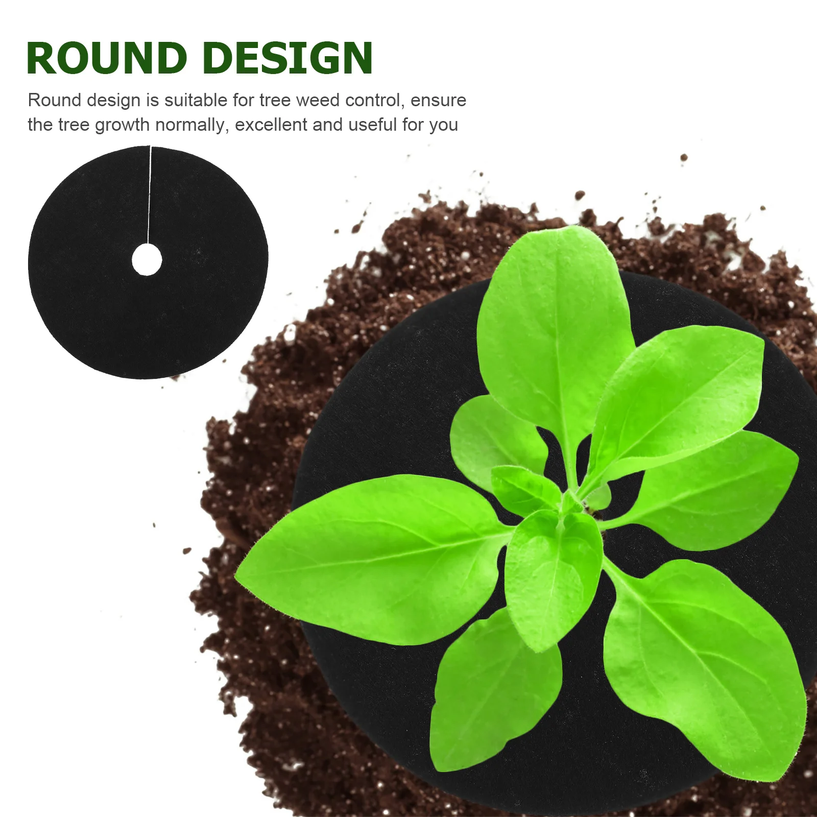 20 Pcs Ground Cloth Weeding Anti-grass Fabric Control Ring Protection Pad Non-woven Gardening Tree