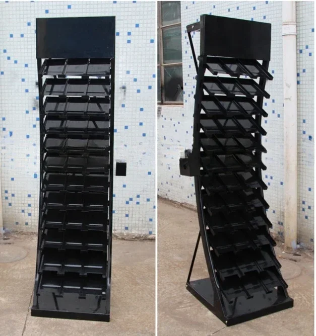 metal stand tile waterfall display rack