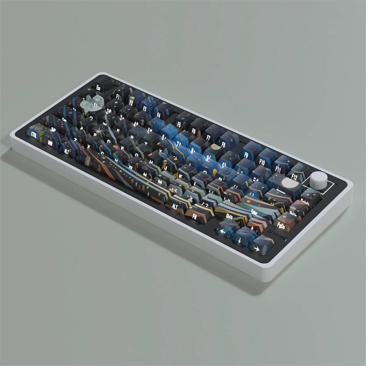 A49T Starry Skys Cherry Keycaps PBT Material Side Letter Dye-Sub Keys Caps for Mechanical Keyboard ISO ANSI Layout A