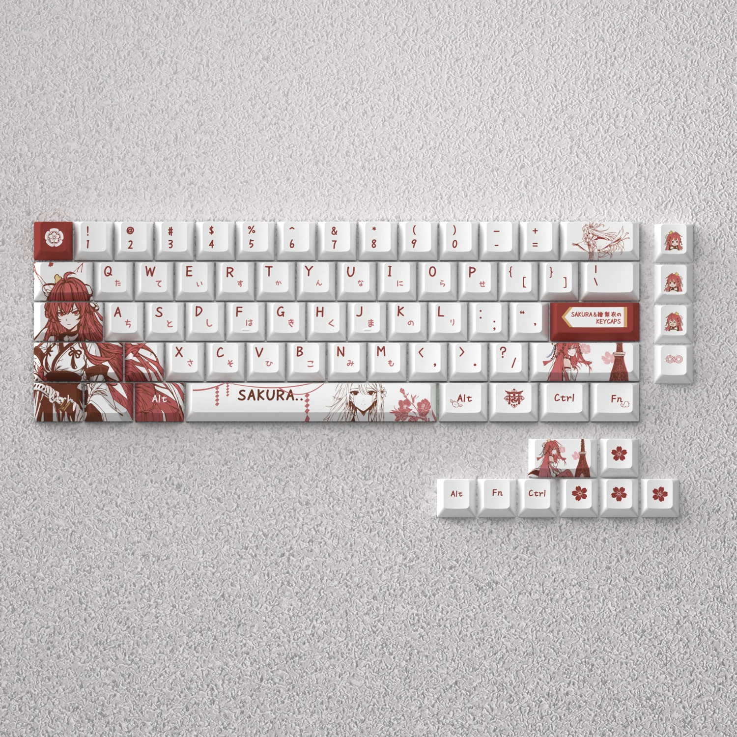 Dragon Raja Uesugi Erii Anime Theme Keycaps Mechanical Keyboard Pbt Cross Axis Pc Gaming Keyboard Collection Gifts Custom Keycap