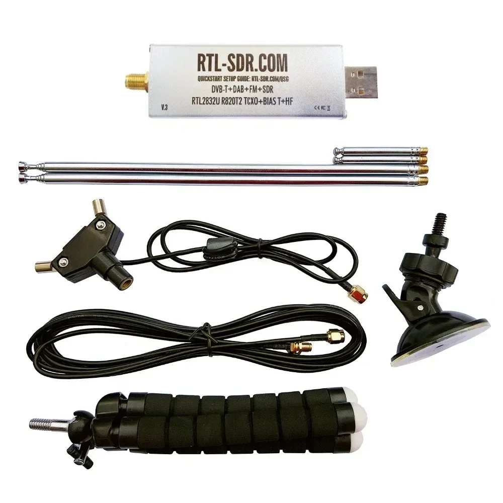 

US.EU RTL-SDR Blog RTL SDR V3 R820T2 RTL2832U 1PPM TCXO SMA RTLSDR Software Defined Radio with Multipurpose Dipole Antenna