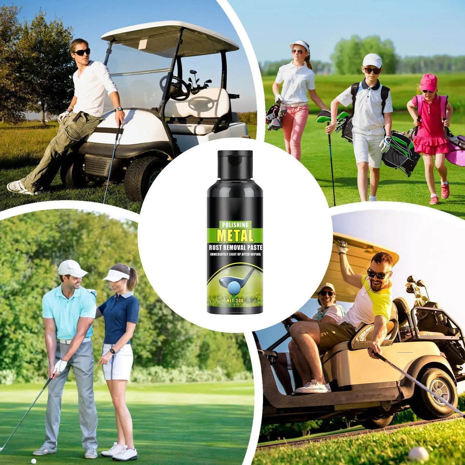30 جرام نادي الغولف مزيل الصدأ البولندية وضع المعدات الخضراء صيانة تألق مرمم العنيد الأوساخ جرجر وكيل إزالة البقع #6