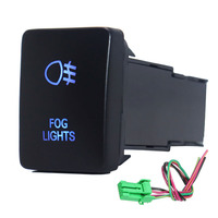 Blue LED Push Button Switch 12V On/Off with Wire for Toyota Tundra Tacoma 4Runner Prado Landcruiser RAV4 Vehicle Accessory