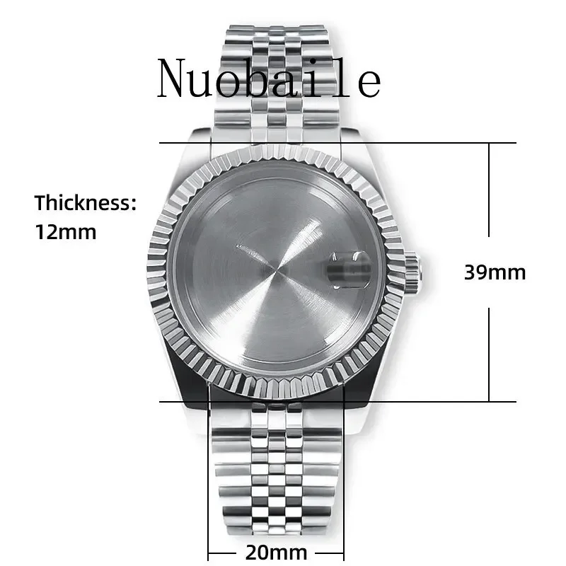 Imagem -05 - Neiton Impermeável Jubilee Stainless Steel Ver Case para Homens Movimento Fashion Sapphire Glass Nh35 Nh36 Nh34 36 mm 40 mm
