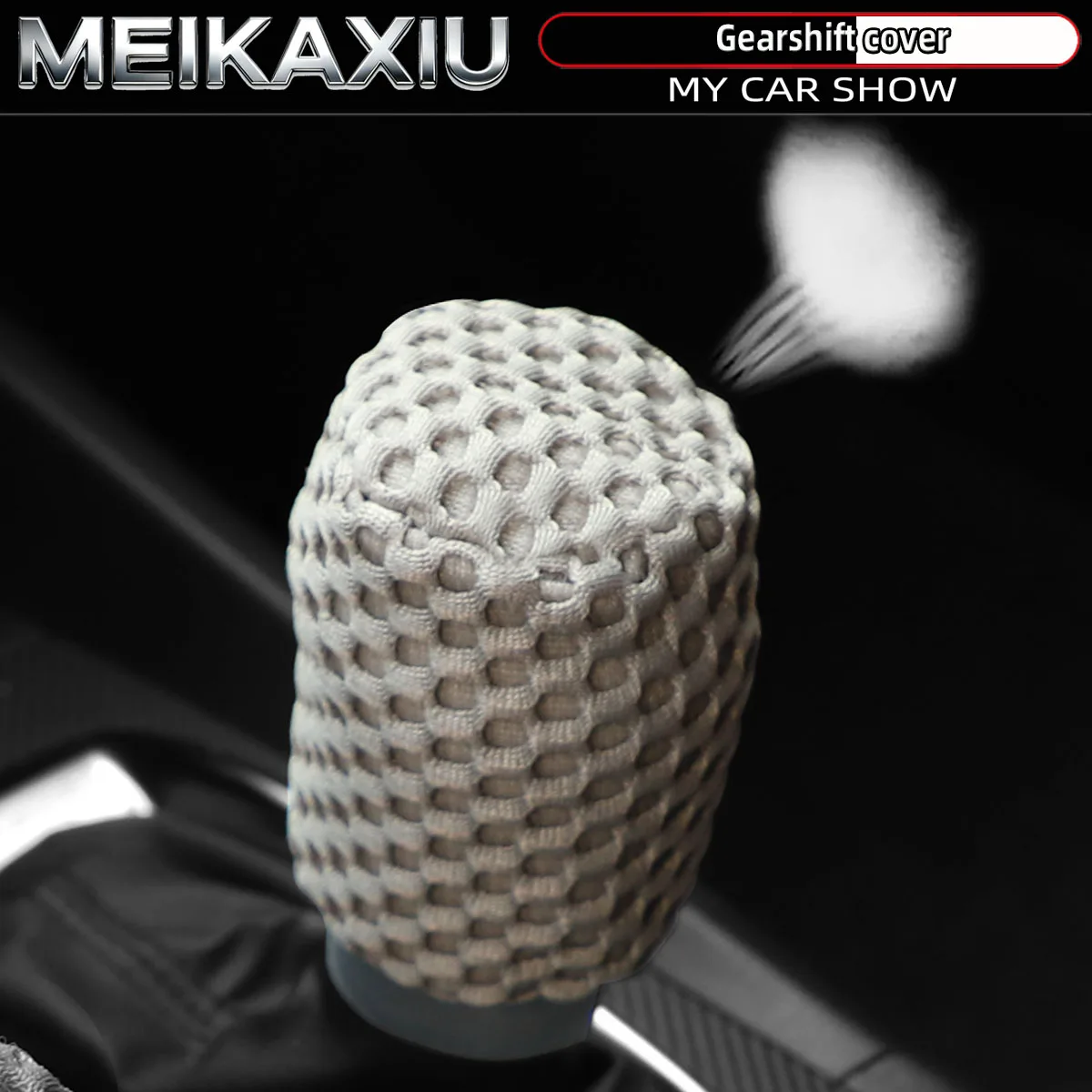 3D Breathable Mesh Car Gearshift Lever Cover Handgrip Gear Shift Cover Car Decoration Suitable for All Seasons