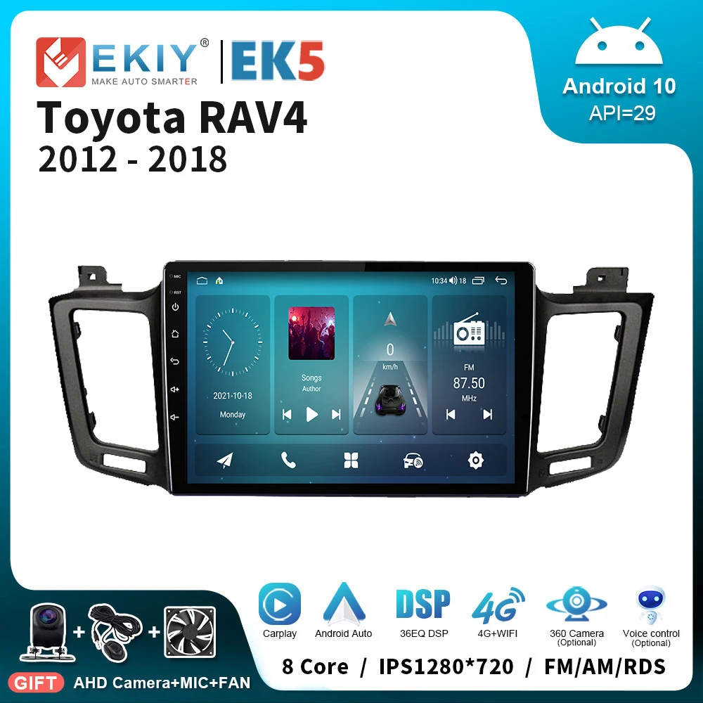 

EKIY EK5 Android Stereo Car Radio For Toyota RAV4 4 XA40 5 XA50 2012 - 2018 Multimedia Video Player Navi GPS Carplay Head Unit