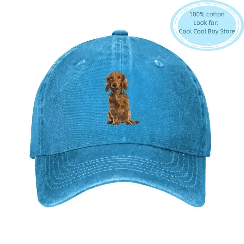 Custom Cotton Dachshund Baseball Cap Sun Protection Women Men's Adjustable Sausage Badger Wiener Dog Dad Hat Autumn