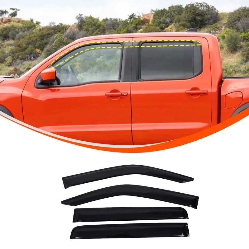 

Для Nissan Frontier 2022-2025+ Дефлекторы окон, ветровики, защита от солнца и дождя, аксессуары для стайлинга и защиты экстерьера автомобиля