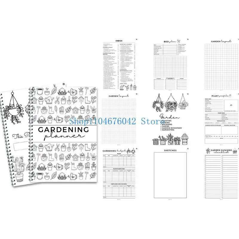 652F Gardening Journal Comprehensive 12-Month Plant Care Trackers Gardening Planning Notebook Horticulture Planning Book