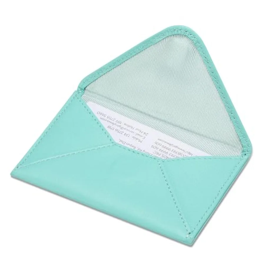 

Визитница-конверт с магнитной застежкой - итальянская телячья кожа, бирюзовый цвет