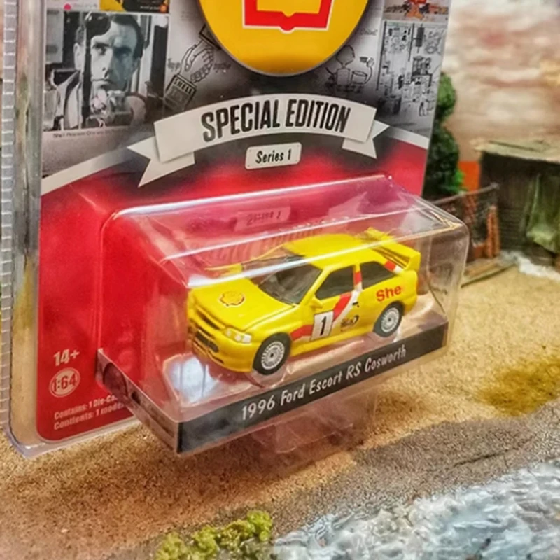 GreenLight Diecast 1:64 Scale 1996 Escort RS Cosworth Alloy Car Model Classic Collection Display Toys