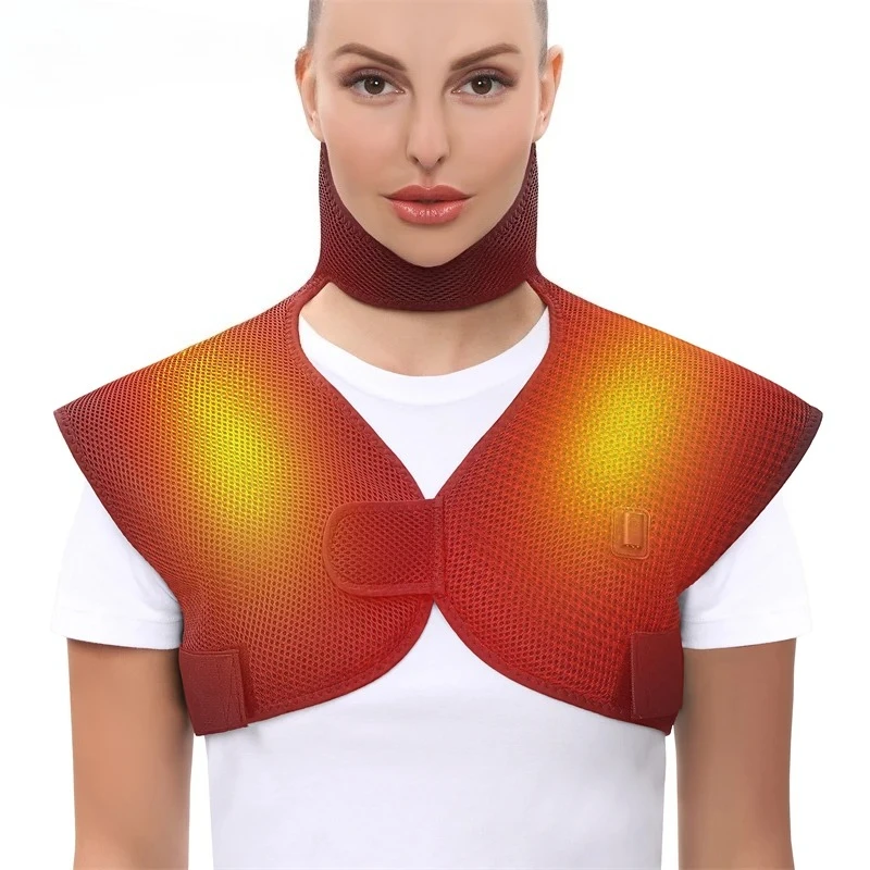 

Electric Heating Shoulder Neck Vest Support Relieves Frozen Shoulder Pain Neck Fatigue Warm Massage Shawl Brace Health Care