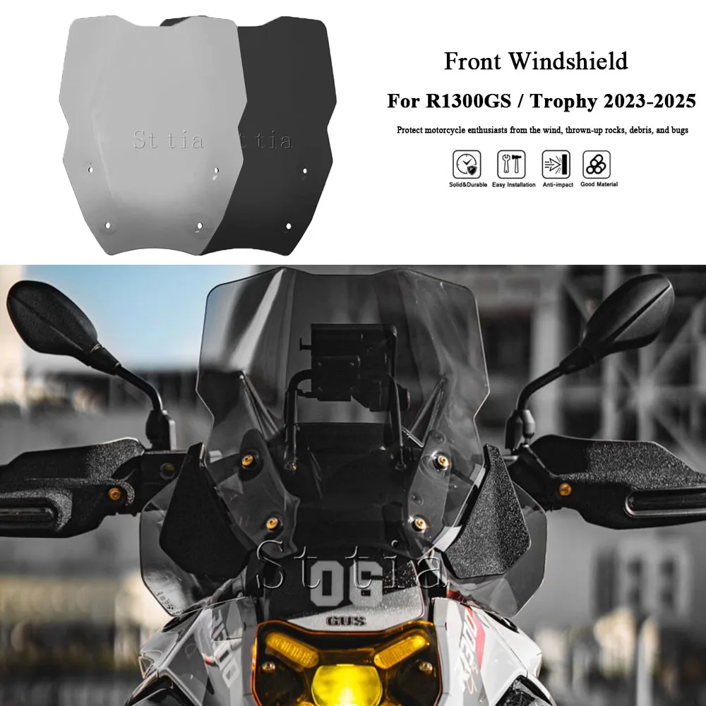 

Новое лобовое стекло мотоцикла для BMW R1300 GS R1300 GS, модифицированные аксессуары для лобового стекла 1300GS GS1300 2023-2025 R1300GS, лобовое стекло