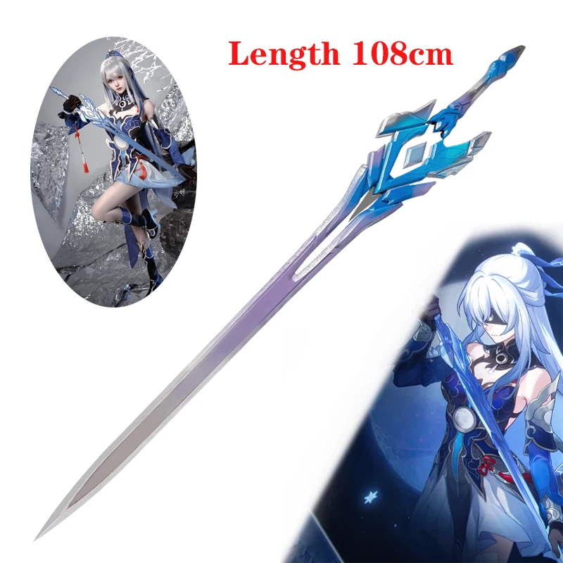 Game Honkai: Star Rail Jingliu Anime Cosplay Weapon Props Light Sword Heavy Sword Wooden Two-handed Sword Cosplay Accessories