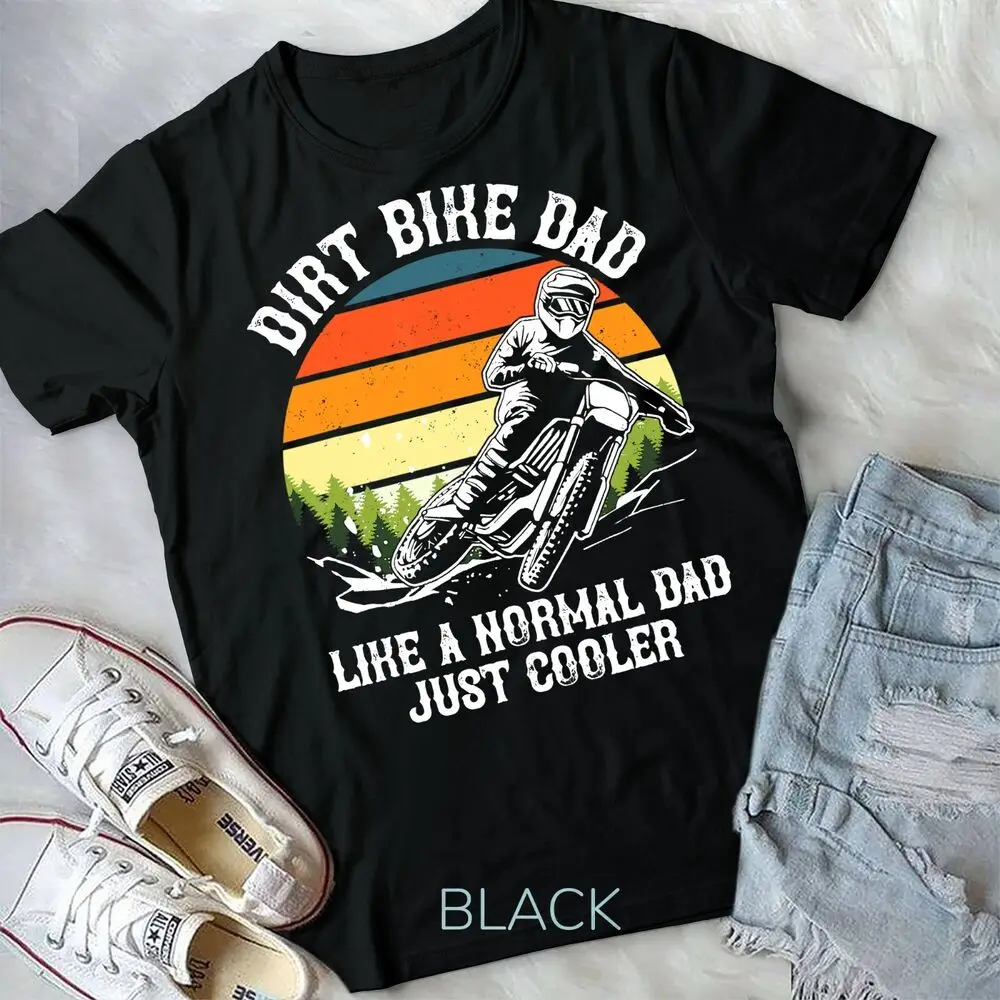 

Bike Dad Shirt Vintage Off Road Motorcycle Motocross T-Shirt Unisex T-shirt High Quality 100%Cotton Short Sleeve