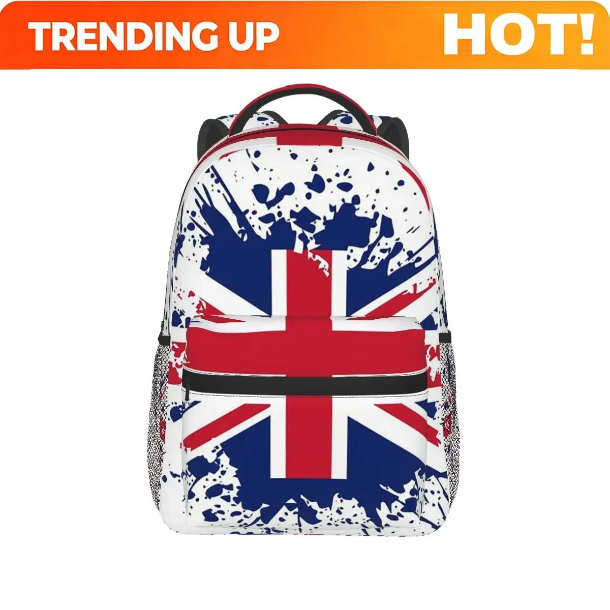 Custom Bag Union Jack Flag Of The UK United Kingdom British Backpack Hot Sale Daypack Large Capacity Kids BookBag School Bag Sho