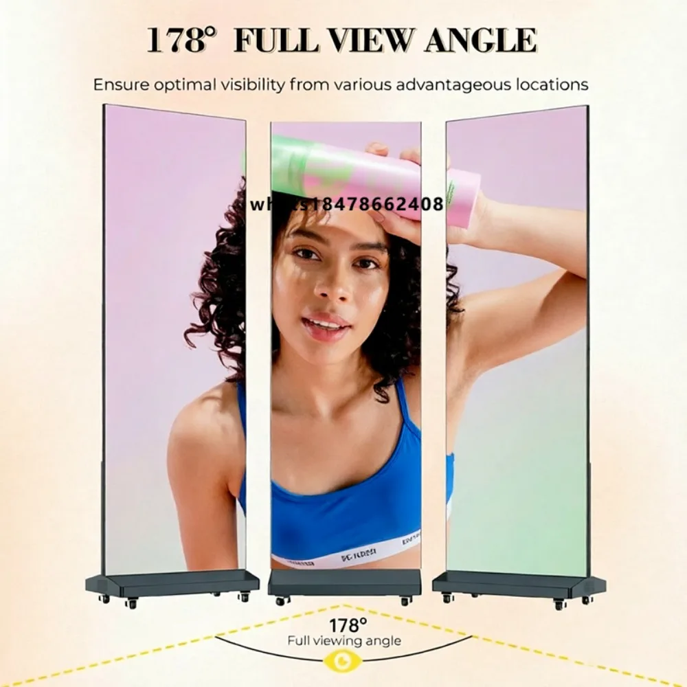 High-brightness LED poster display digital signage screen, which can display video/text/pictures, suitable for indoor