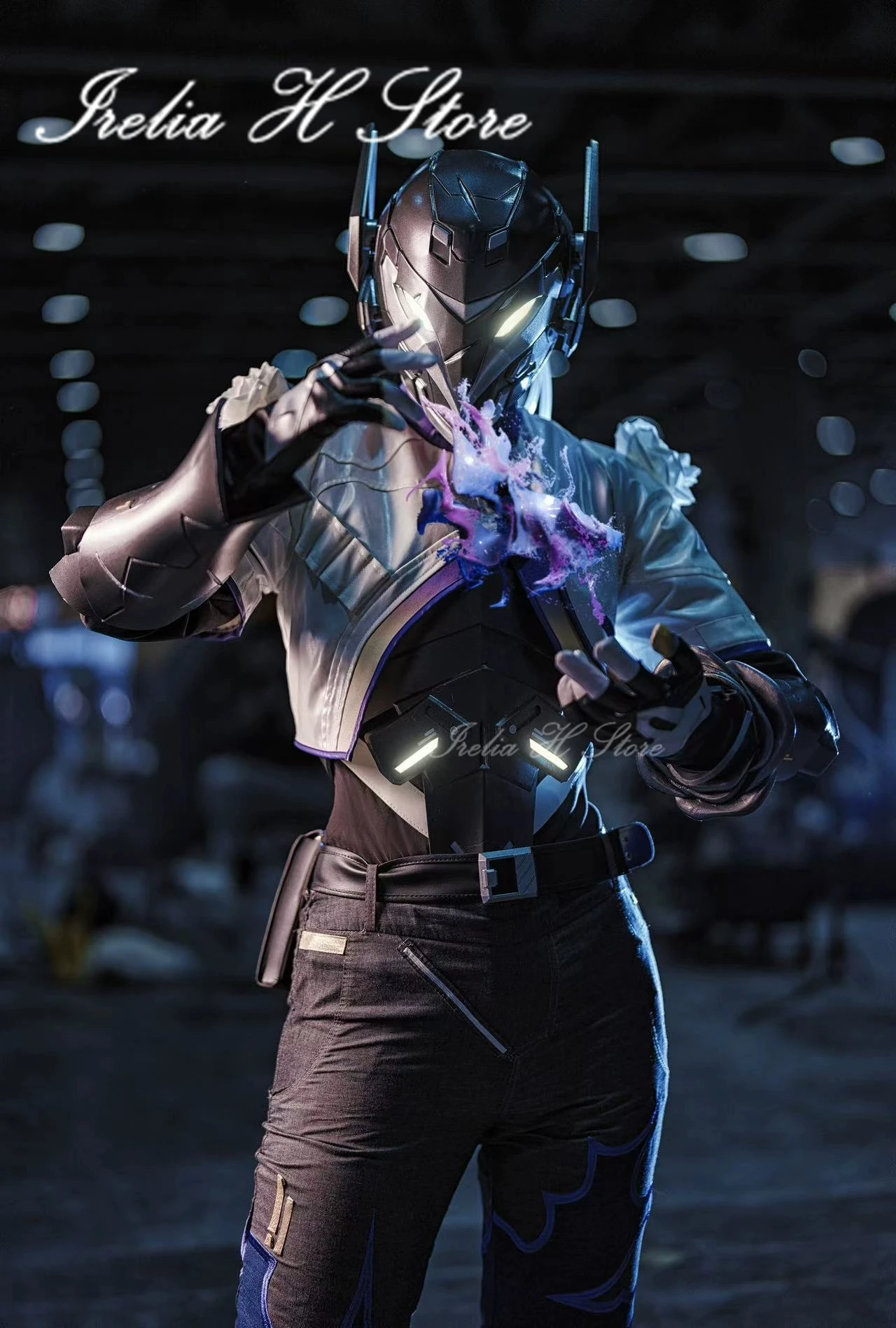 

Irelia H Store Valorant Vyse Cosplay Costume Game suit with chest armor can custom size made
