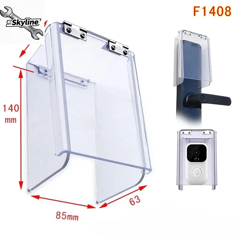 Smart door lock waterproof cover fingerprint lock outdoor flip cover rainproof  transparent plastic cover