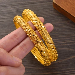 Bangrui 24K Dubai Gold Color Wedding Jewelry For Women Men Saudi Arab Bracelet&Bangles Jewelry