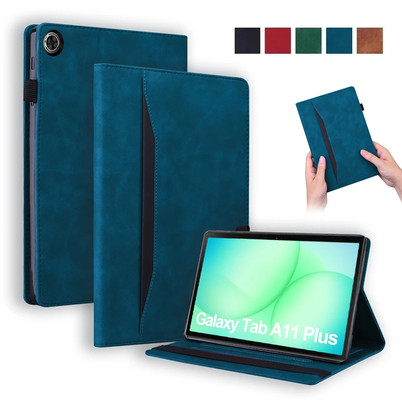 Coque For Samsung Tab A11 Plus Case Luxury PU Leather Wallet Tablet Funda For Galaxy Tab A11 Plus Case 11 inch SM-X230 X235 X236
