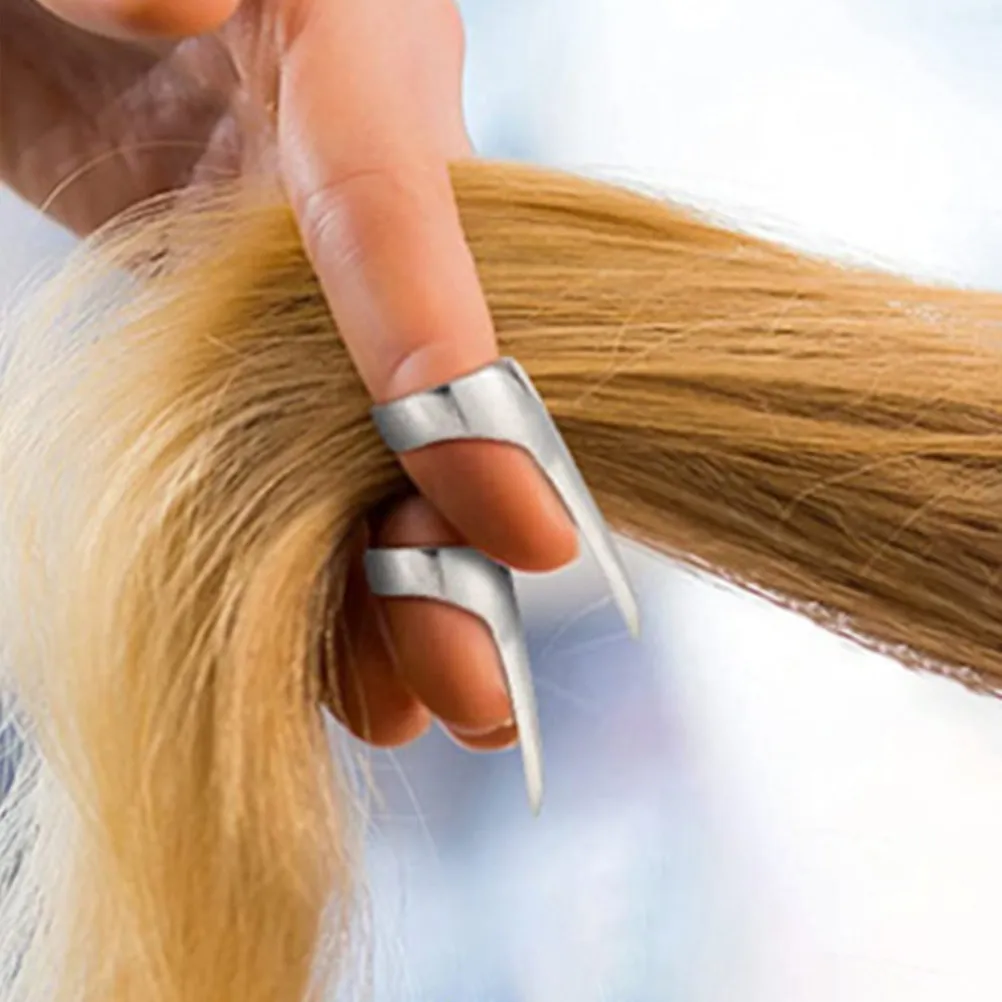 

10Pcs Gold Silver Metal Hair Braiding Rings Finger Sectioning Tools for Stitch Braids Updos Retro Punk Styling Accessories Hair