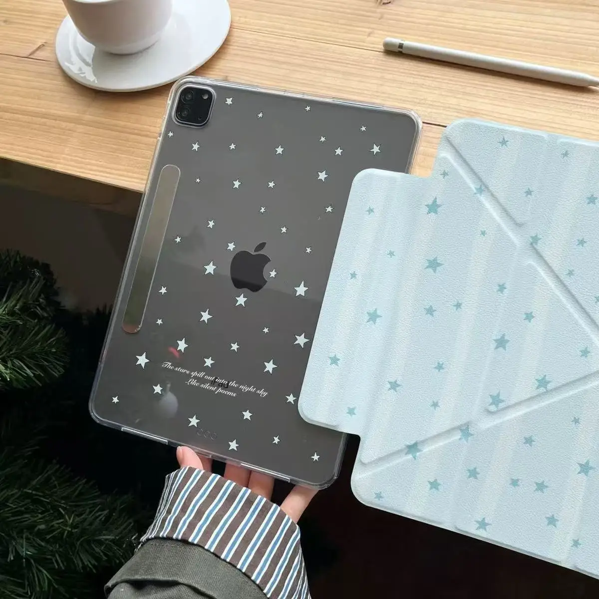 Korean Full Screen Star Y2K ins Tablet Case For iPad Pro 13in 11th M5 M4 12.9in A16 7/8/9/10th Air4/5/6/7 11in M2 M3 Mini Cover