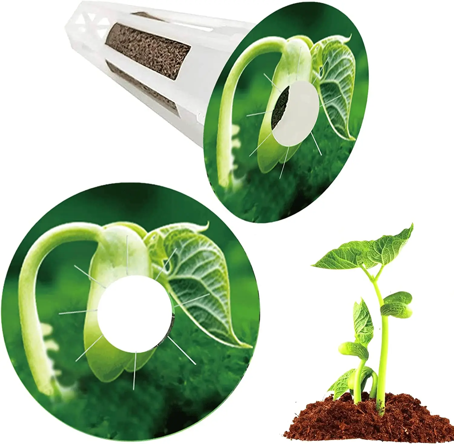 100 pz Anti-muschio vaso di semi L abels adesivi in PVC Peel and Stick etichette idroponiche ForAerogarden semi baccelli pianta da giardino Grow Basket