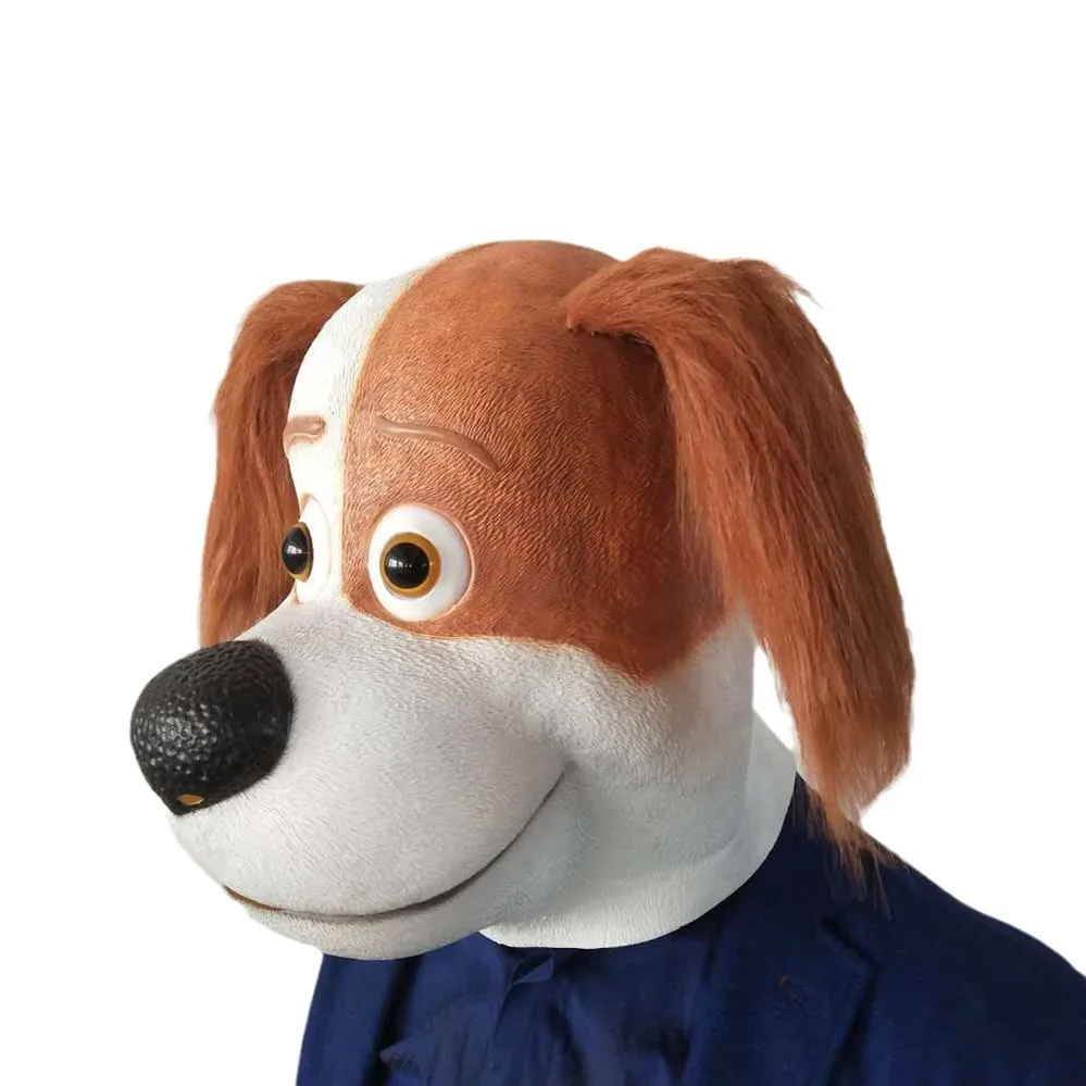Hundemaske, Naturlatex-Tier-Vollkopfmaske für Halloween-Party, Cosplay und Kostümpartys – Detail 2