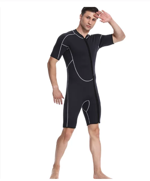 

Suit Neoprene 1.5mm Men Women Short-sleeved Wetsuit One-piece Swimsuit Swimming Surfing Snorkeling Keeping Warm