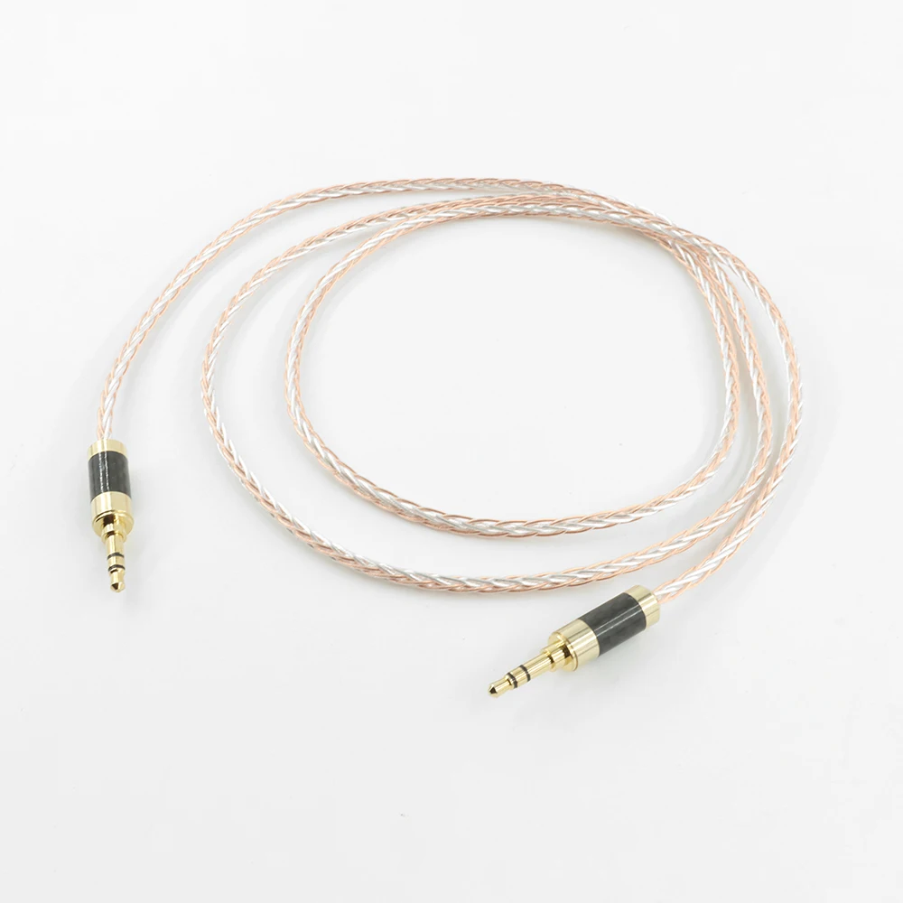 Cavo ausiliario per auto intrecciato maschio-maschio premium da 3,5 mm: nucleo OFC placcato in oro per audio Hi-Fi ​
