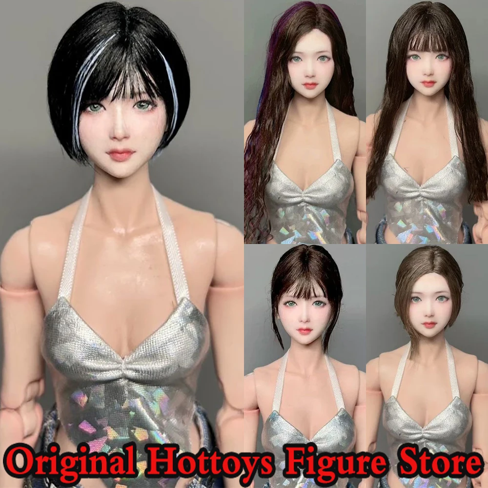 

5 Style 1/6 Scale Female Soldier Scene Accessories Tang Li Head Cover Fashion Wigs For 12-inches Action Figure Model Doll Toys