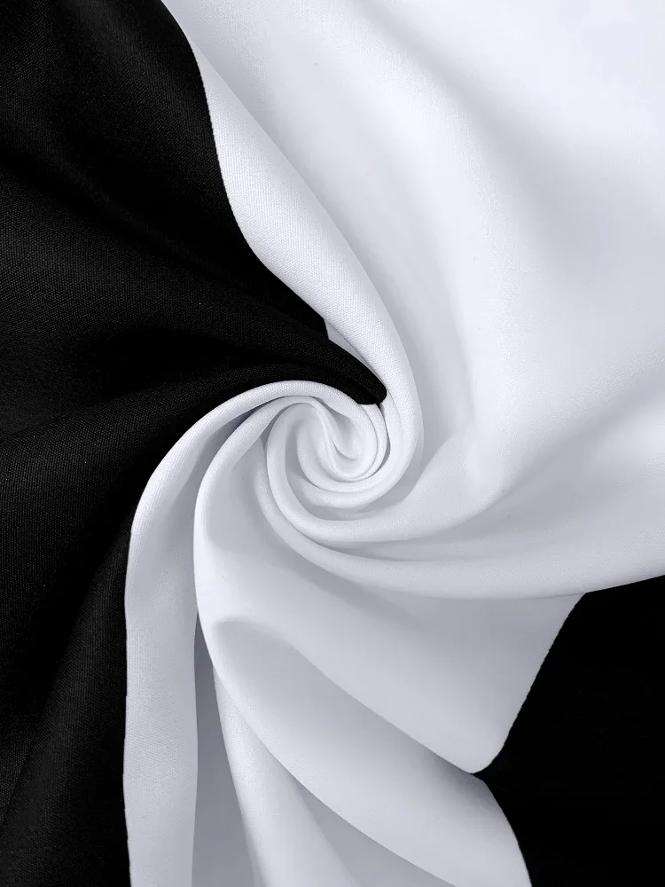 الاتجاه المرأة ألف خط فستان ماكسي عالية الخصر فساتين الحفلات التباين اللون مطوي جيب عادية شاطئ عطلة ضيف فستان أنيق